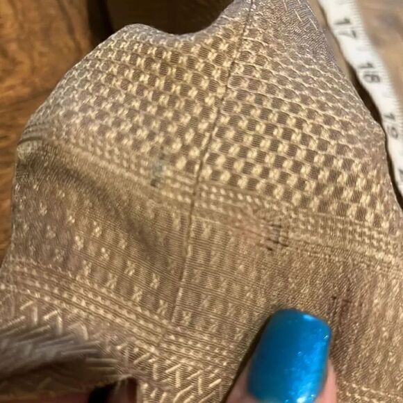 Tommy Bahama Tan Silk Palm Tree button up short sleeve, M! - Picture 10 of 10